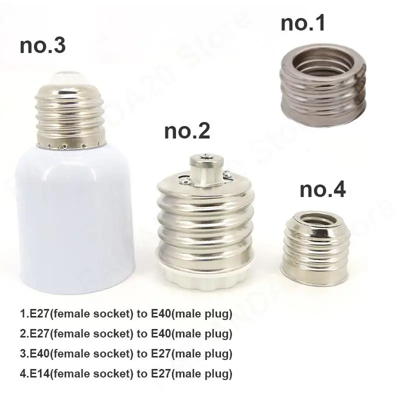 E27 do E40 do E27 e14 podstawka uchwyt adaptera zasilania żarówka do lampy gniazdo zasilania led CFL halogenowy Adapter konwerter M20