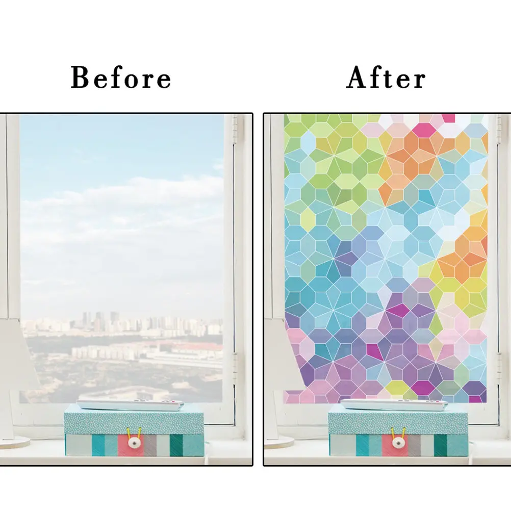 Frosting Stickers Frosted Window Film Self Adhesive Cling Decal for Office Privacy