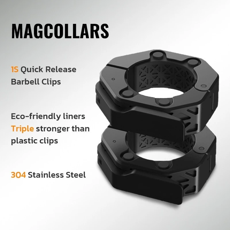 2PCS Quick Release Barbell Clamps Spin Lock Barbell Collars Weight Bar Clips for Weightlifting and Strength Training