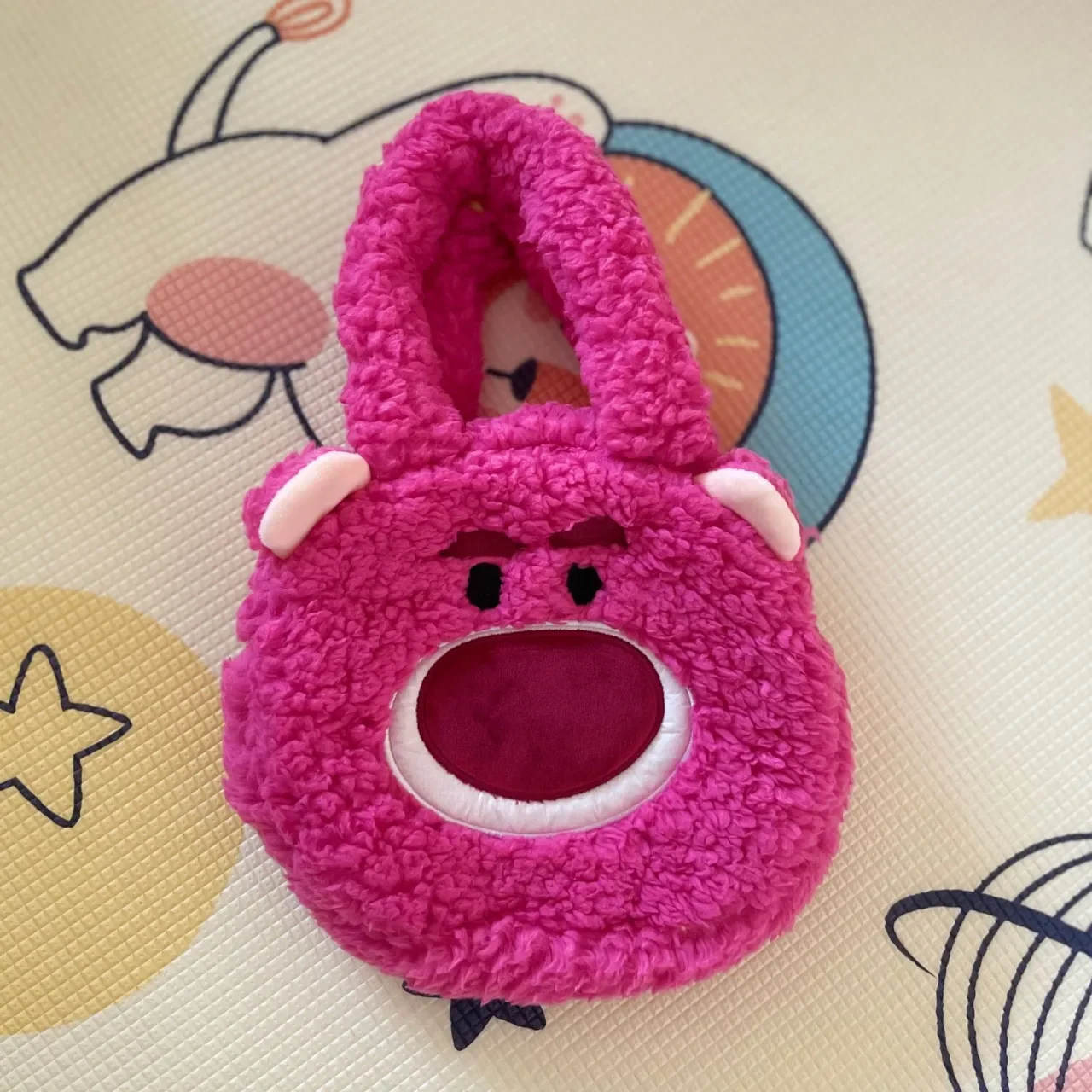 MINISO Disney  Cute Strawberry Bear Three-eyed Monster Winnie The Pooh Plush Toy Bag Fashion Crossbody Bag Claw Machine