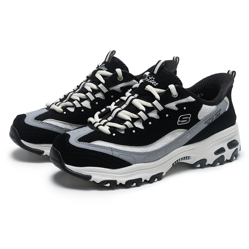 

Skechers Women's Sneakers Low-Top Comfortable Thick-Soled Panda Shoes Fashion Retro Women's Casual Shoes 150537-Bknt