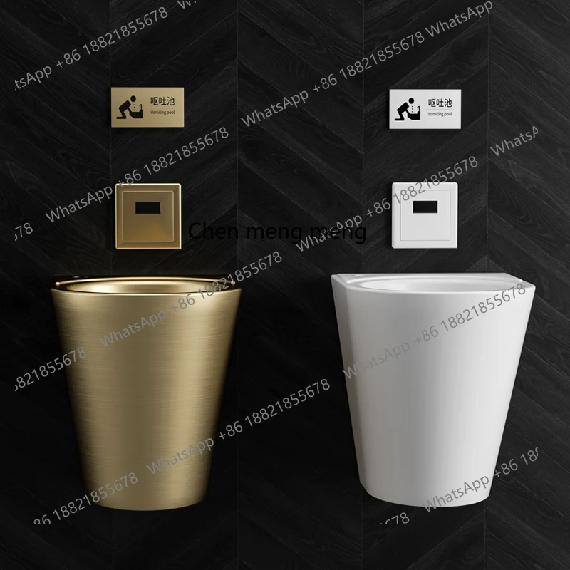 Bar stainless steel vomiting pool wall-mounted hand wash mouthwash nightclub bathroom toilet idea