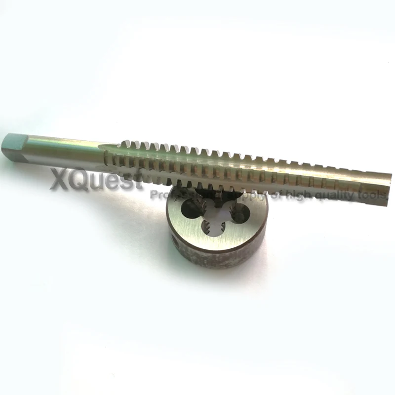 2pcs Trapezoidal thread tap Round Die set Tr8x2 Tr10x2 Tr12x2 Tr14x3 Tr16x3 Tr18x3 Tr20x3 Trapezoid dies Taps T14 10x3 12X3 16X4