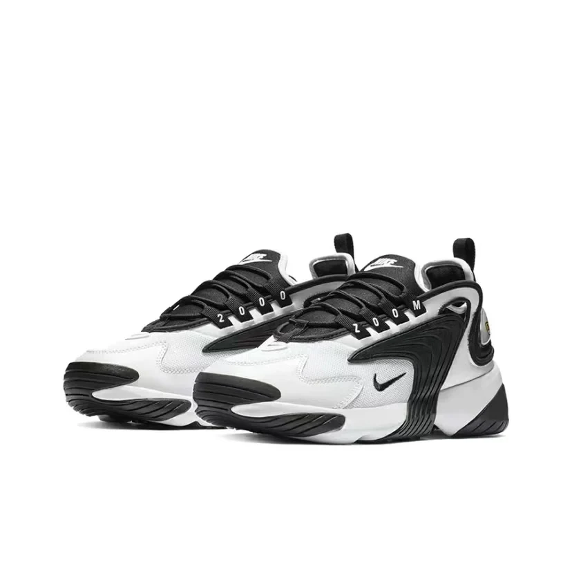 Nike-zoom 2k tênis para homens, tênis de corrida, respirável, preto, branco, panda, ao0269-101, original