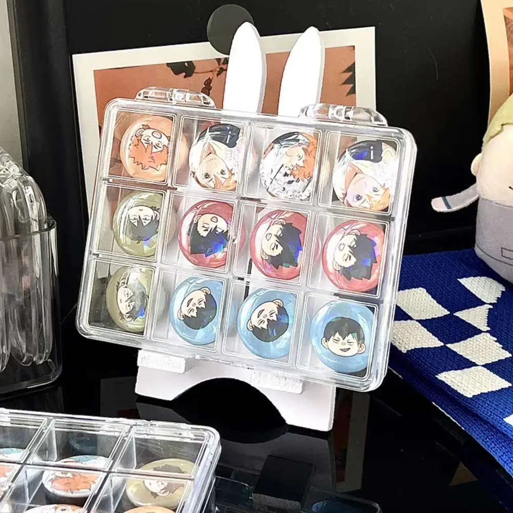 

Transparent Mini Bar Storage Box 12 Grids High Transparent Square Box Small Jewelry Bead Nail Art Organizer Display Case
