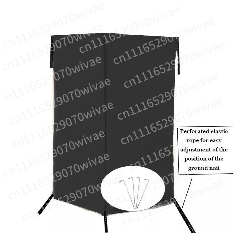 1pc Portable Shower Tent Car Side Shower Tent 100*100*180cm for Camping Beach Road Trips Portable Privacy Shelter (No Support)
