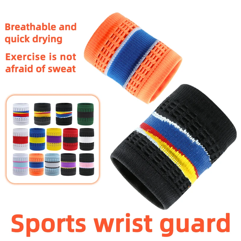 1Pc Wrist Guard Nylon Cotton Unisex Sport Sweat Band Wrist Protector Hollow Out Breathable Gym Running Safety Wrist Support