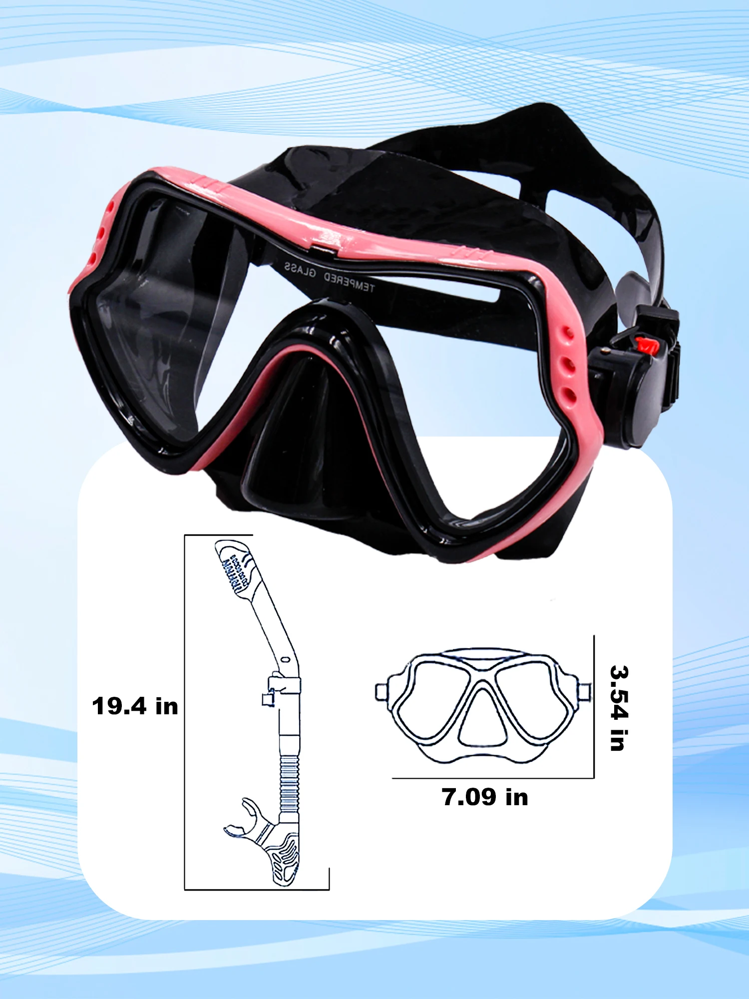 Scuba Snorkel Diving Mask Snorkeling Goggles Swimming Water Sports Equipment Free-diving Swimming Pool Accessories For Adult