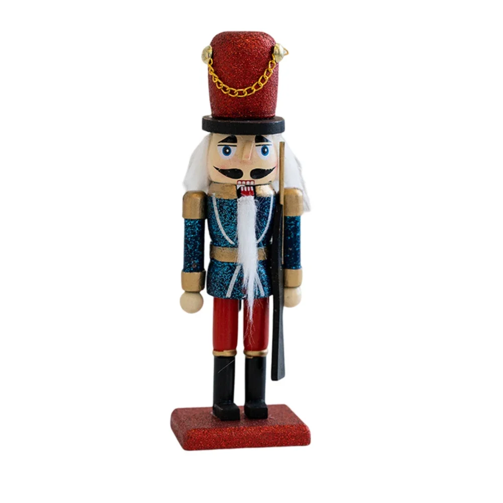 Holiday Parties Wooden Nutcracker Ornaments Classic Nutcracker Ornament Charming Appearance Colorful Decoration Stable Base