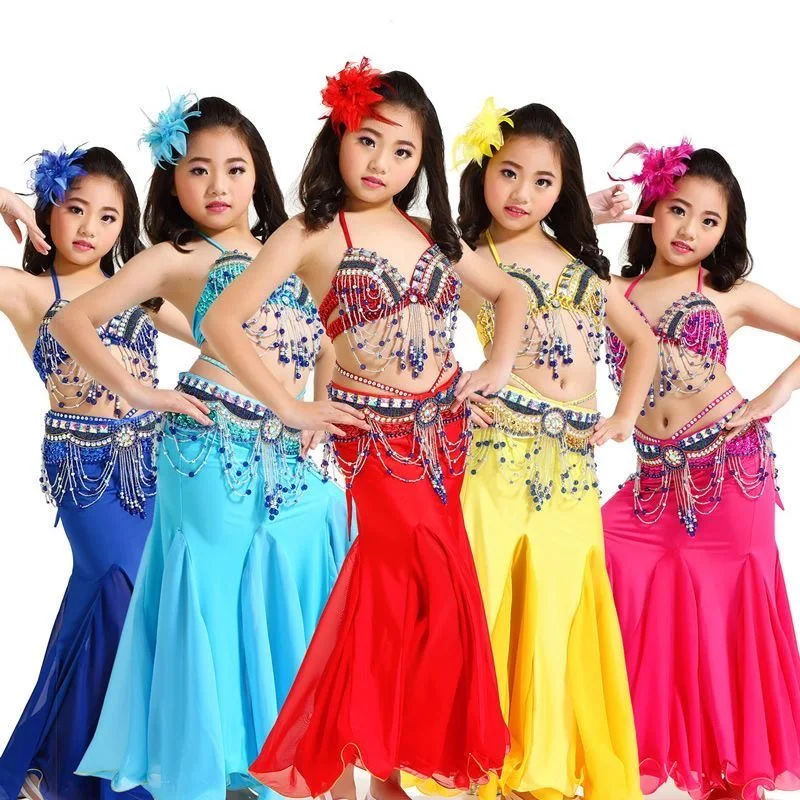 new-style-belly-dance-costume-clothes-wear-kids-dance-child-bellydance-dance-india-uniform-2pcs-3pcs-bra-belt-skirt-8-colors