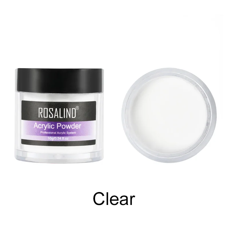 ROSALIND-polvo acrílico para uñas, Kit de manicura con flor tallada, 10g