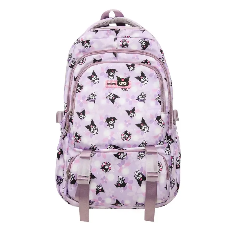 

Sanrio Kuromi Backpack Anime Cute Large Capacity Student School Bag Cartoon Design for Daily Use