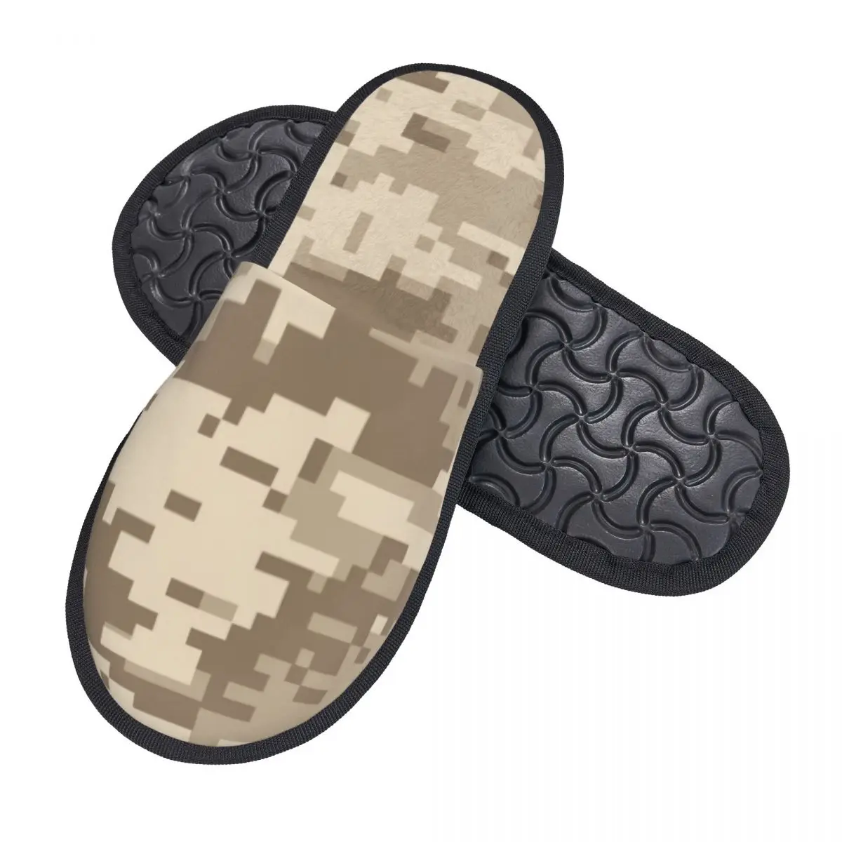 Desert Digital Camo Guest Slippers for Bedroom Women Custom Print Multicam Camouflage House Slipper