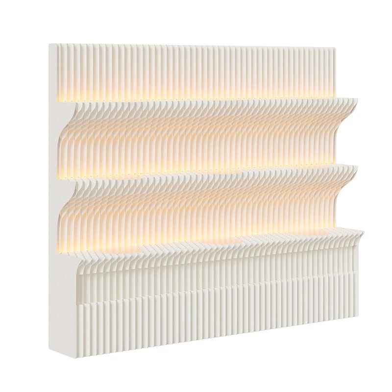 Screen partition, background wall, office baffle, foldable mobile shelf, light branch paper wall, light-emitting screen