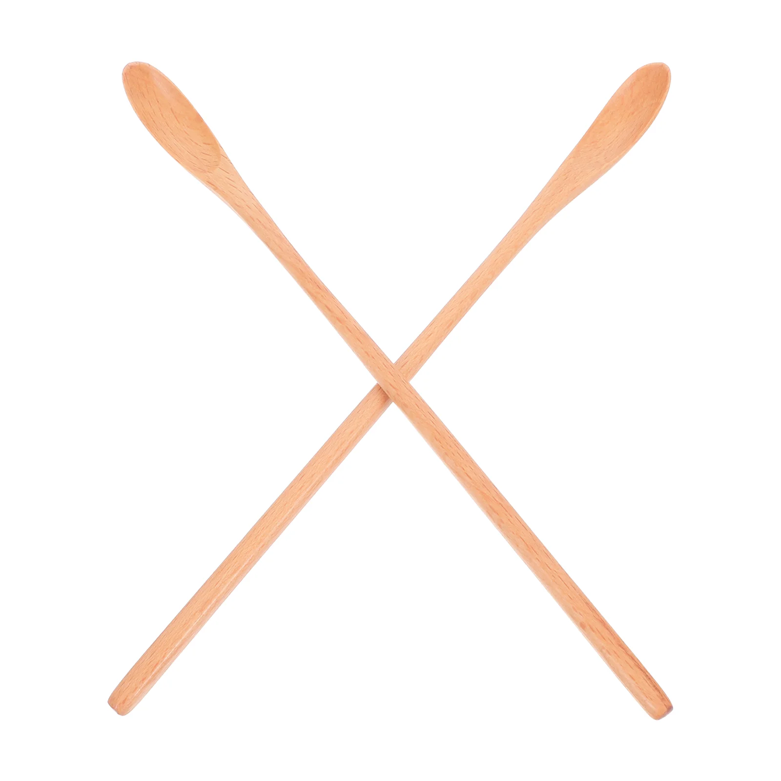 2 Pcs Wooden Spoon Honey Long Spoons for Stirring Handle Handled Cooking Japanese-style