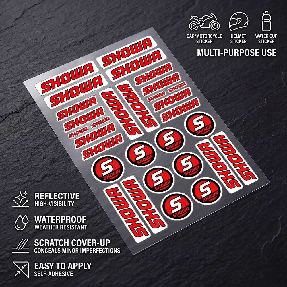 FOR S-SHOWA-A Durable Waterproof Reflective Decor Sticker Scratch Cover For Motorcycle Car Helmet Fridge Accessories