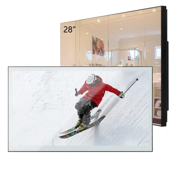 Soulaca 28 inches Smart Bathroom Mirror TV 4K Waterproof Goo-gle System Voice Control  DTV ATSC DVB-T