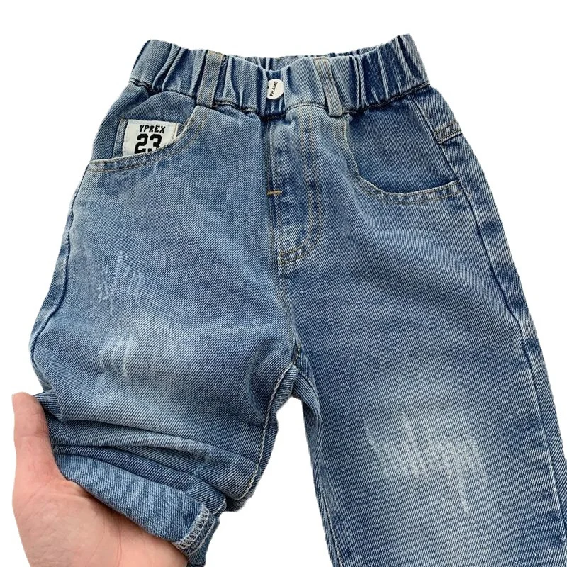 Boys Jean Pants Long Trousers Cotton 2024 Cute Spring Autumn Baby\'s Kids Pants Teenagers Outwear Children\'s Clothing