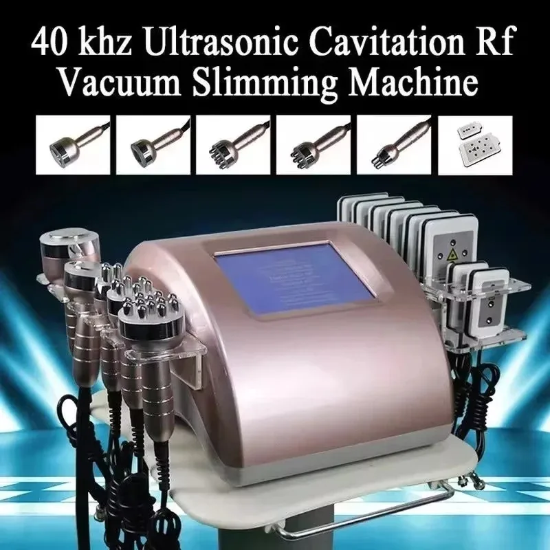 

6-in-1 CE Approved Vacuum Laser RF 40K Lipo Slimming Machine with Ultrasonic Liposuction Cavitation for Spa
