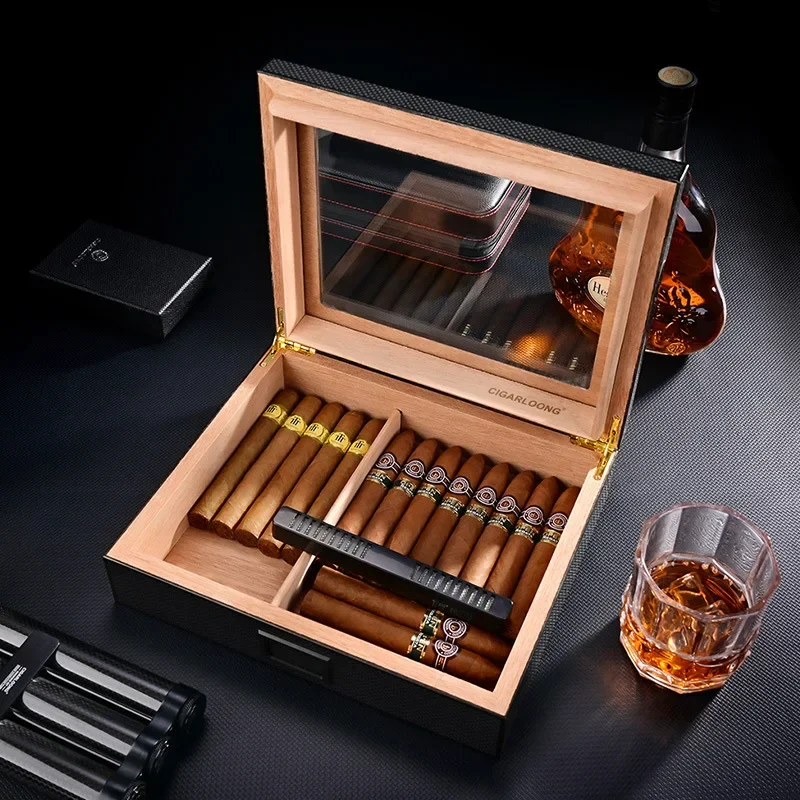 Cases Cigar Accessories for Cigars Accesories Portable Humidor Cigar Box Humidifier Professional Travel Humidors Cedar Lighters