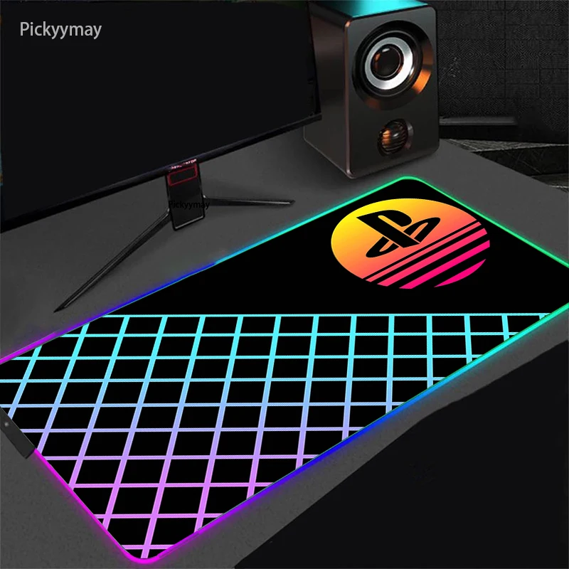 

PS4 Mouse Pad Large RGB Gamer Pc Gaming Accessories Backlight LED Mousepad Keyboard Laptop Computer Speed Mice Mouse Desk Mats