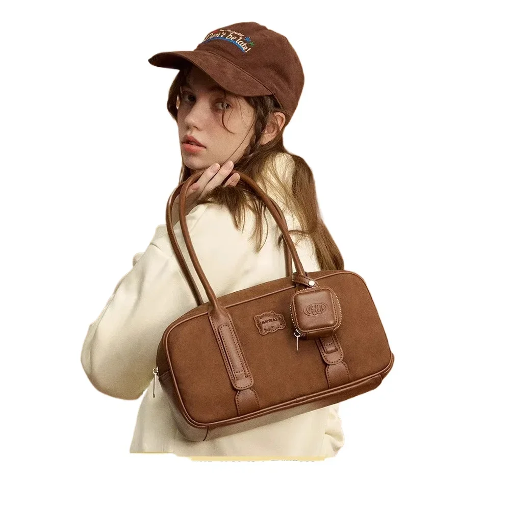 VANWALK Pizza Series, bolso de almohada portátil de hombro de gran capacidad para mujer, bolso de bolos Boston de gran capacidad