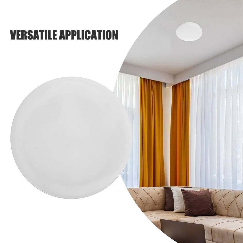 غطاء خفيف للسقف مستدير بديل أبيض شبه فلوش جبل غطاء مصباح لغرفة النوم شرفة رقيقة جدا قاعدة حديدية لوحة لينة