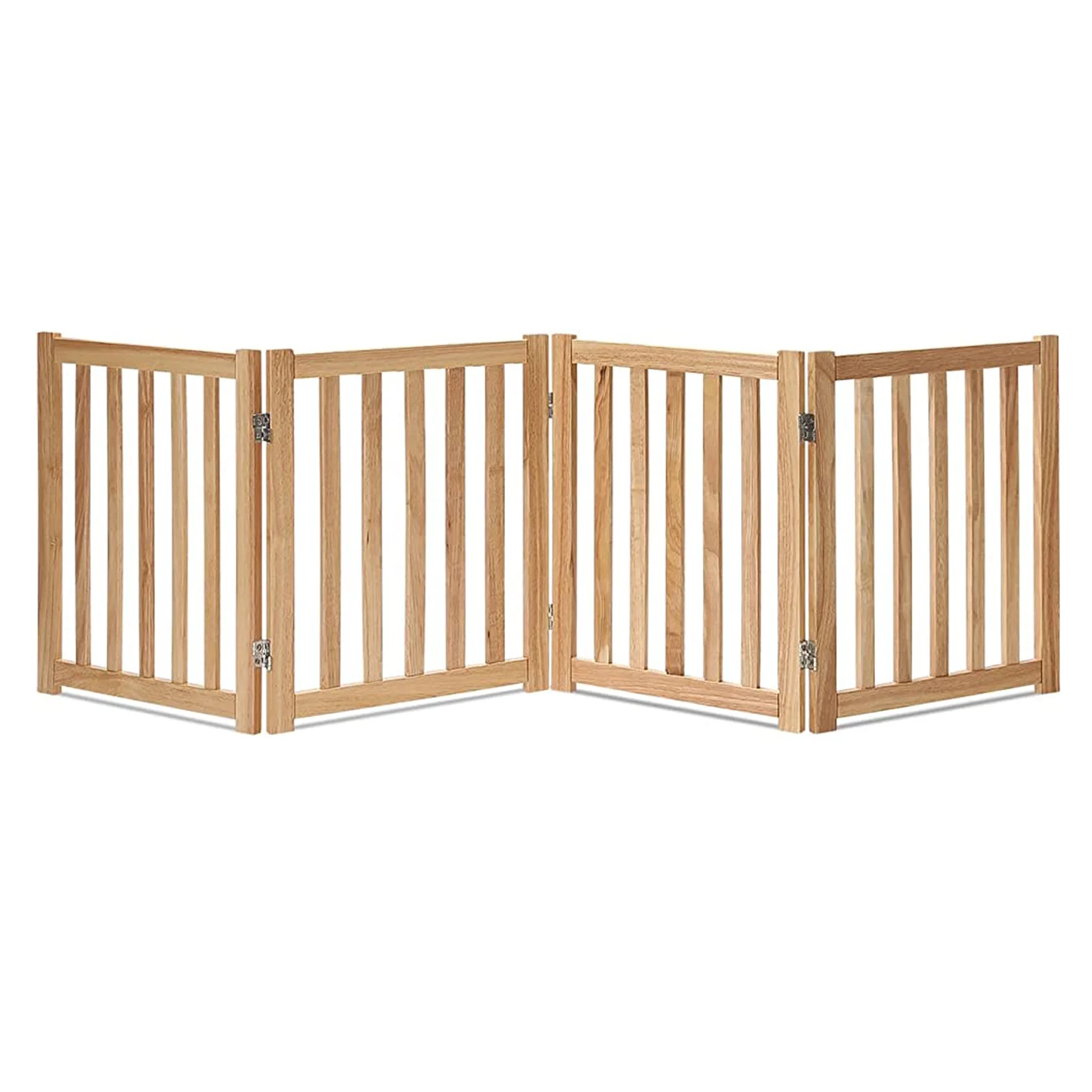 

Wooden Freestanding Pet Gate Folding Indoor Barrier Fence For Stairs Doorways And Gaps With Lightweight Design For Dogs Cats Pet