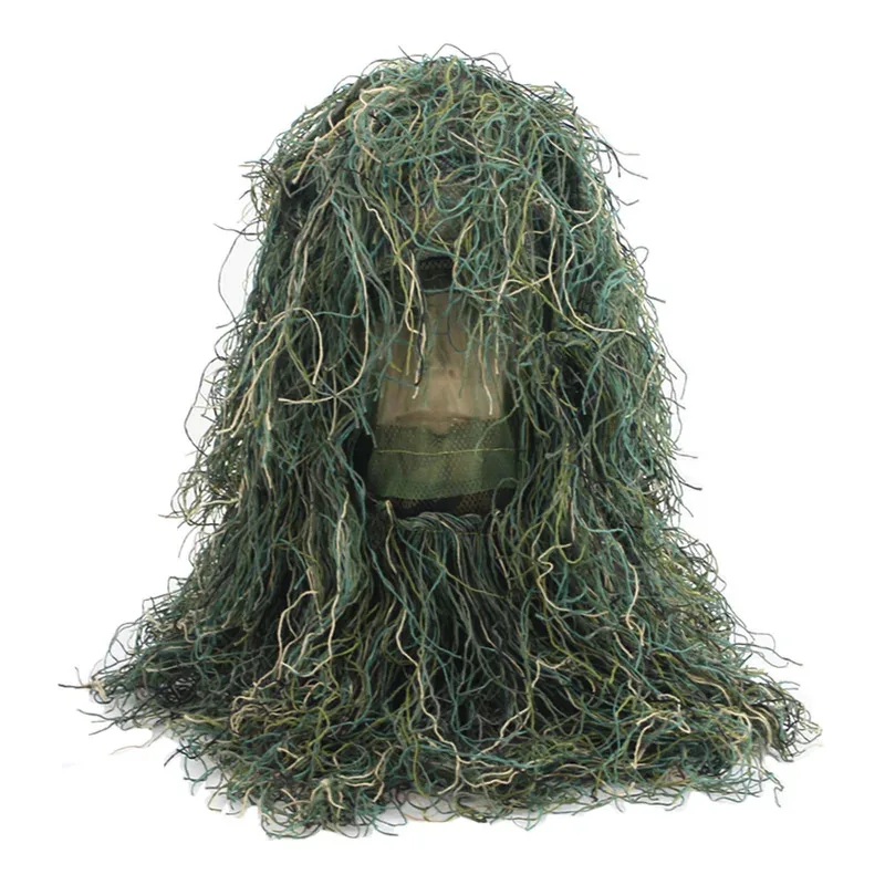 Capucha ghillie 3D camuflaje para caza - accesorio táctico multiuso - imagen 2