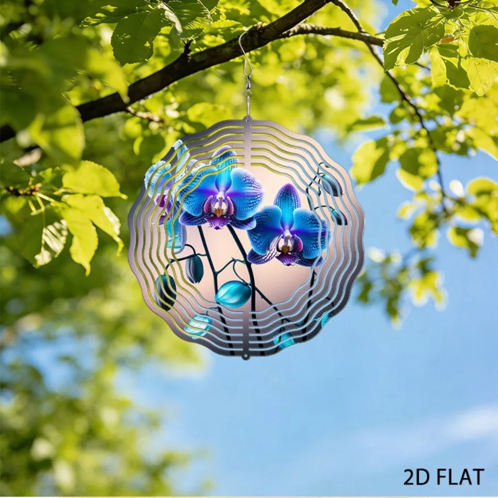 

Кованые ветряные колокольчики с орхидеями для сада и патио