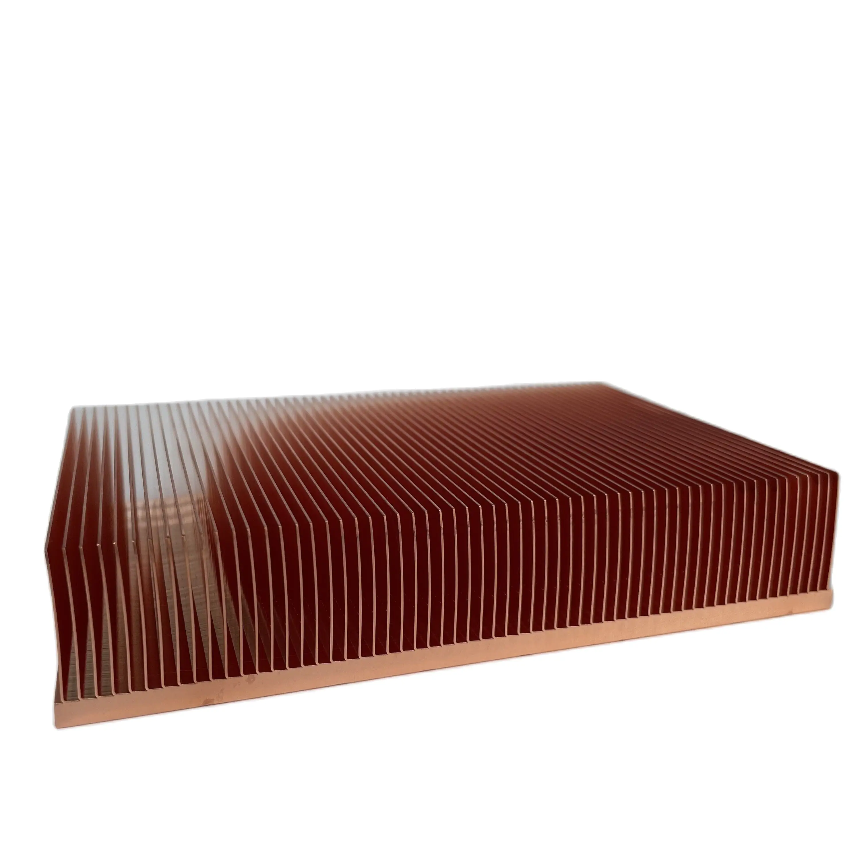 Pure Copper Heatsink 150x100x30mm Skiving Fin Radiator For Industrial Equipment Medical Device