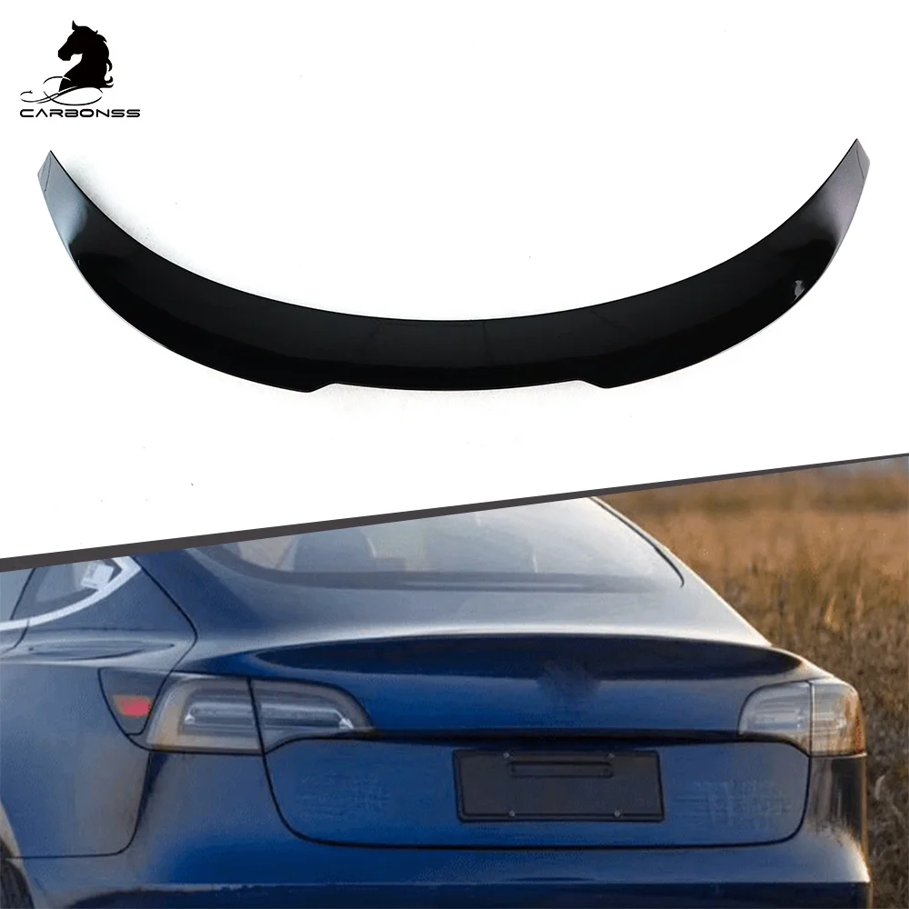 Gloss Black Car Spoiler for Tesla Model 3 V Type