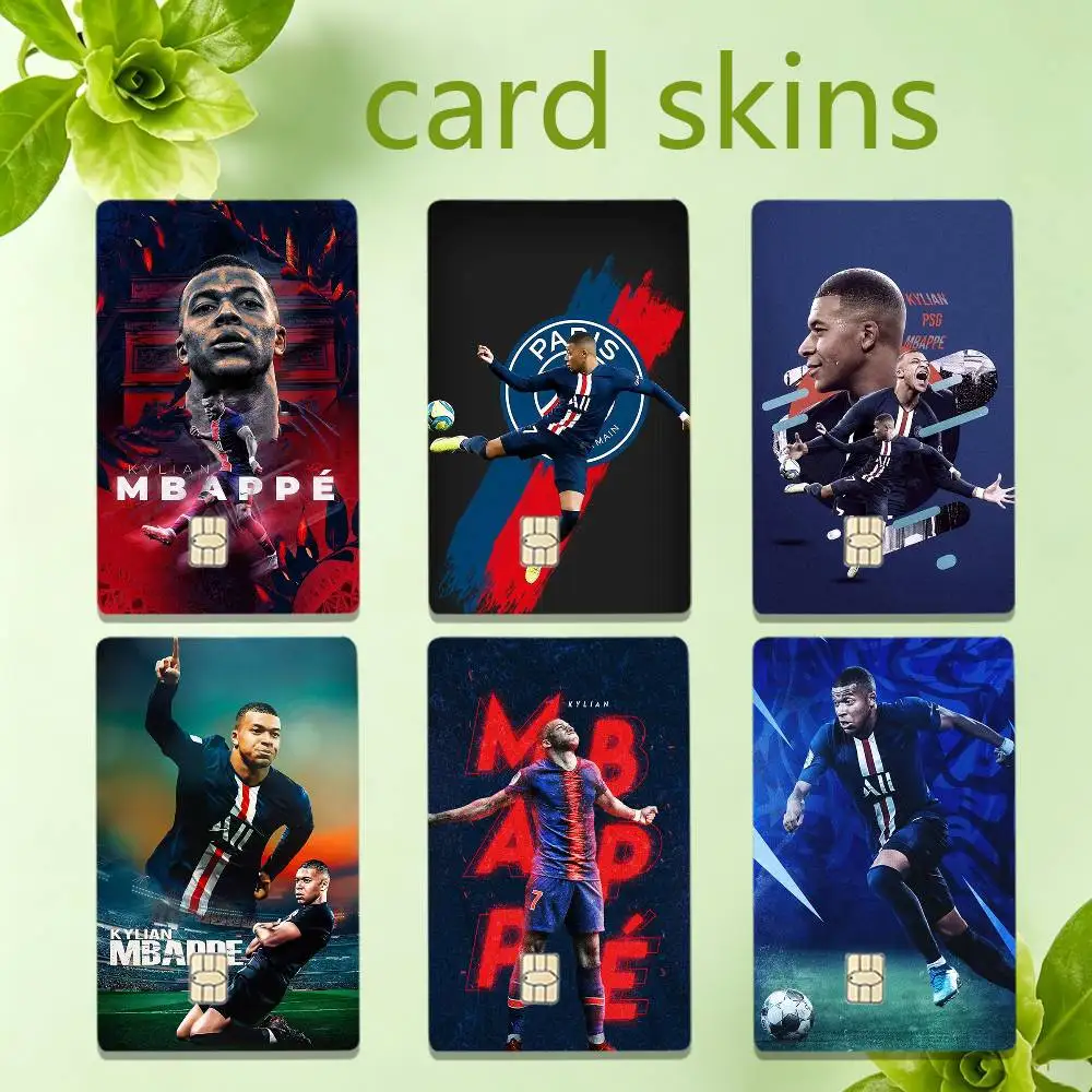

K-Kylian M-Mbappe Pop star 4pcs 1Set HD Waterproof Card Skins Protective Stickers for Credit Bank Game Cards