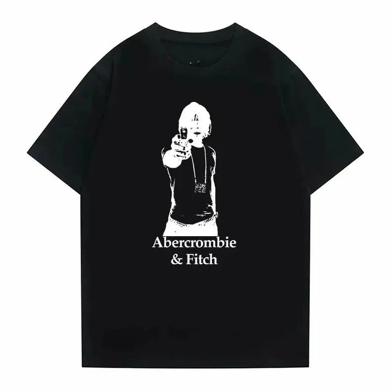 

Рэперский вождь Keef Ambercrombie & Fitch Мужская и женская пары с одинаковым графическим хлопковым принтом Модная мужская футболка