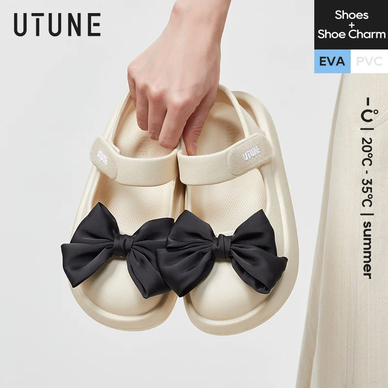 

UTUNE Mary Jane Hook & Loop Women's Summer Sandals DIY Platform Thick Sole Soft Garden Girl Shoes Beach Female Slides Slippers