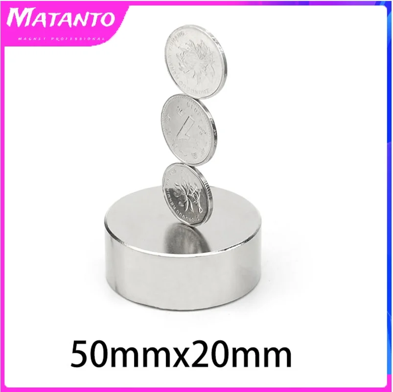 

50x20mm Super Strong Neodymium Magnets 50x20 Big Round Disc Rare Earth Permanent Circular Magnet For DIY, Building,Crafts