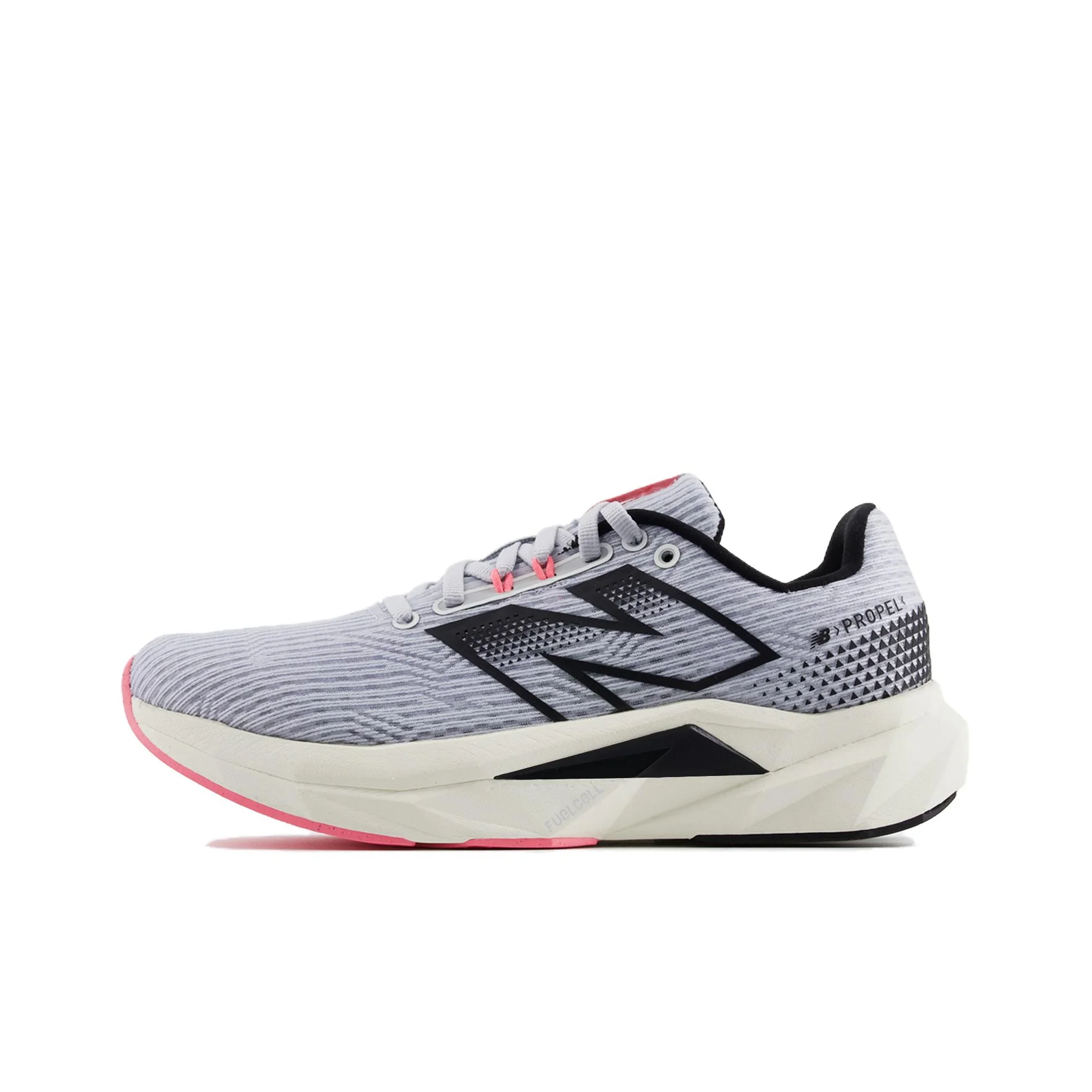 Chaussures de course New Balance FuelCell RC Propel V5 pour femme, coupe basse, gris/noir/blanc