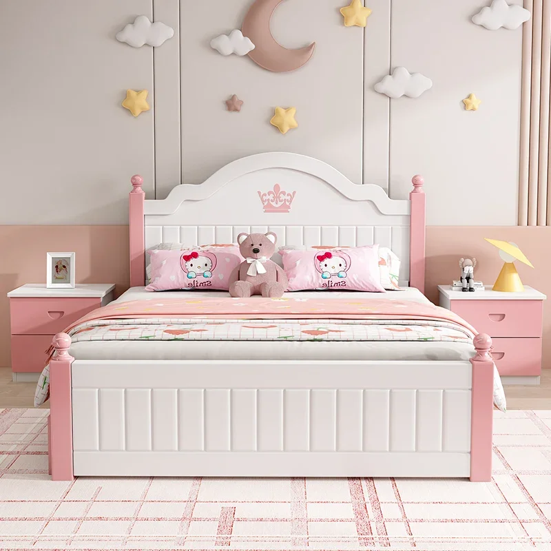 Teenage Girls Bed Throw Blanket Luxury Aesthetic Elastic Frame Queen Bed King Size Camas De Dormitorio Bedroom Furniture