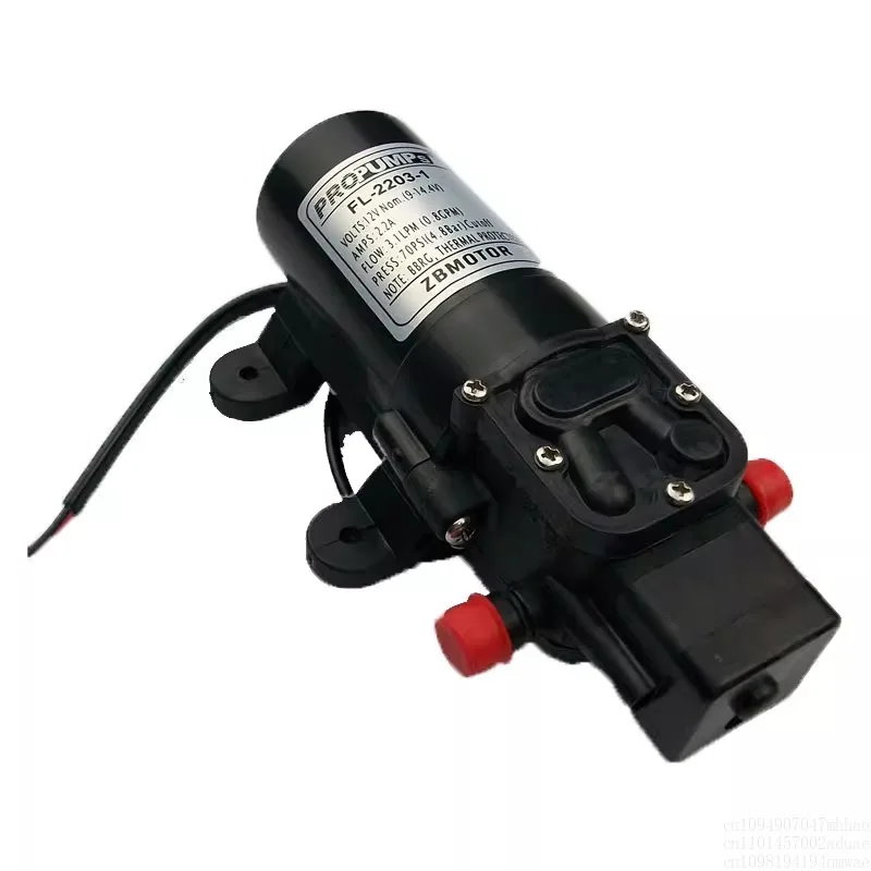 12V self-priming agricultural high pressure diaphragm  DC micro water  FL-2203-1 sprayer electric water pump