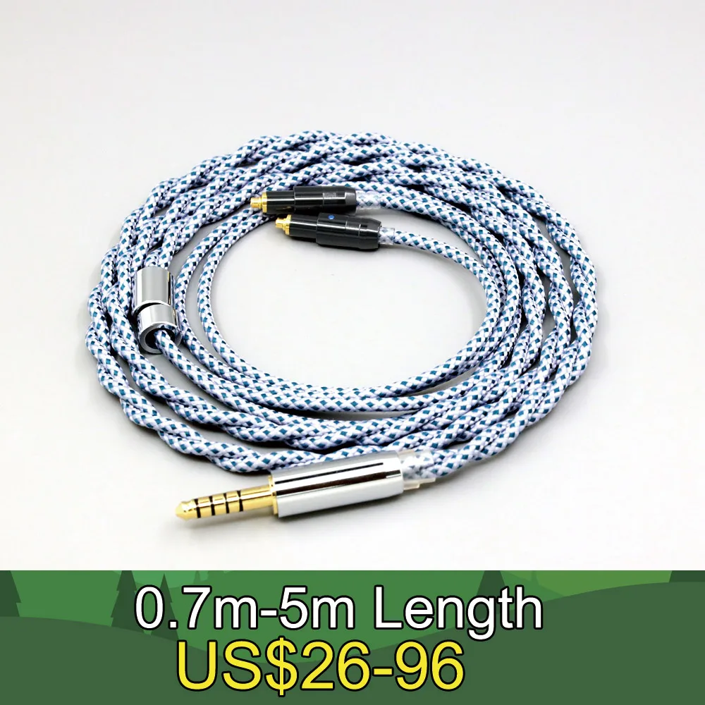 99% Pure Silver Mix Graphene OCC Shielding Earphone Cable For Shure SRH1540 SRH1840 SRH1440 Headphone LN008651