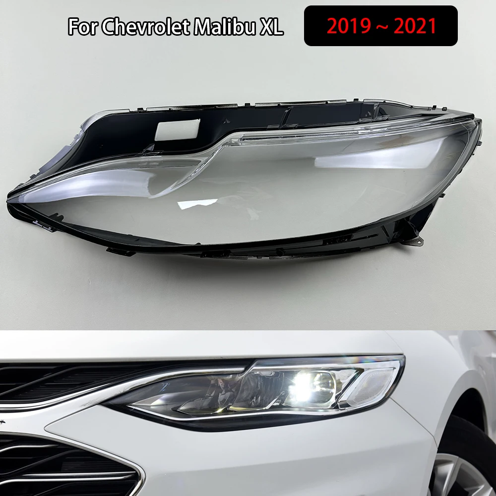 

For Chevrolet Malibu XL 2019 2020 2021 Front Headlight Cover Transparent Shade Lampshade Headlamp Shell Lens Plexiglass