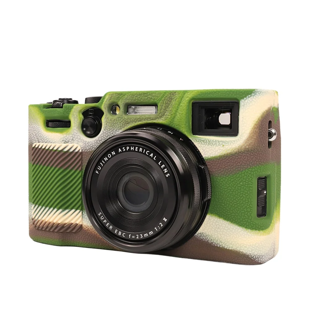 For Fujifilm X100VI Fuji x100vi Camera Silicone Case Litchi Style Rubber Body Protective Bag Non-Slip Cover