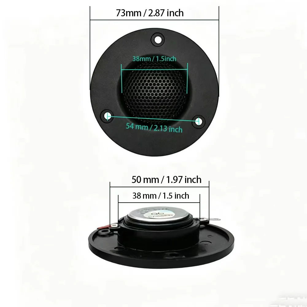 AUIN 2 szt. jednokalibrowy głośnik wysokotonowy z kopułą jedwabną 4Ohm 30W Hifi z żelazną siatką do modernizacji systemu audio w samochodzie, głośniki Bluetooth DIY — zdjęcie produktu 6