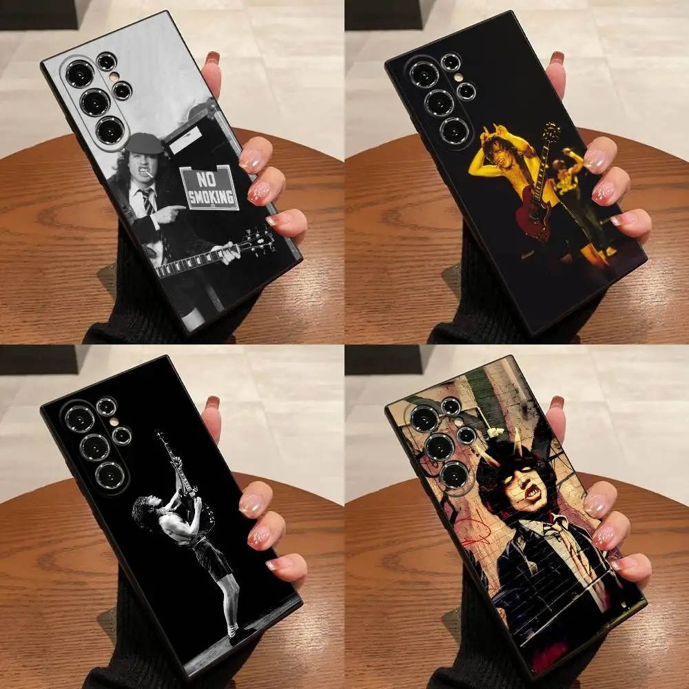 

A-AC Music D-DC Cool Phone Case For Samsung S25,S24,S21,S22,S23,S30,Ultra,S20,Plus,Fe,Lite,5G Black Shell