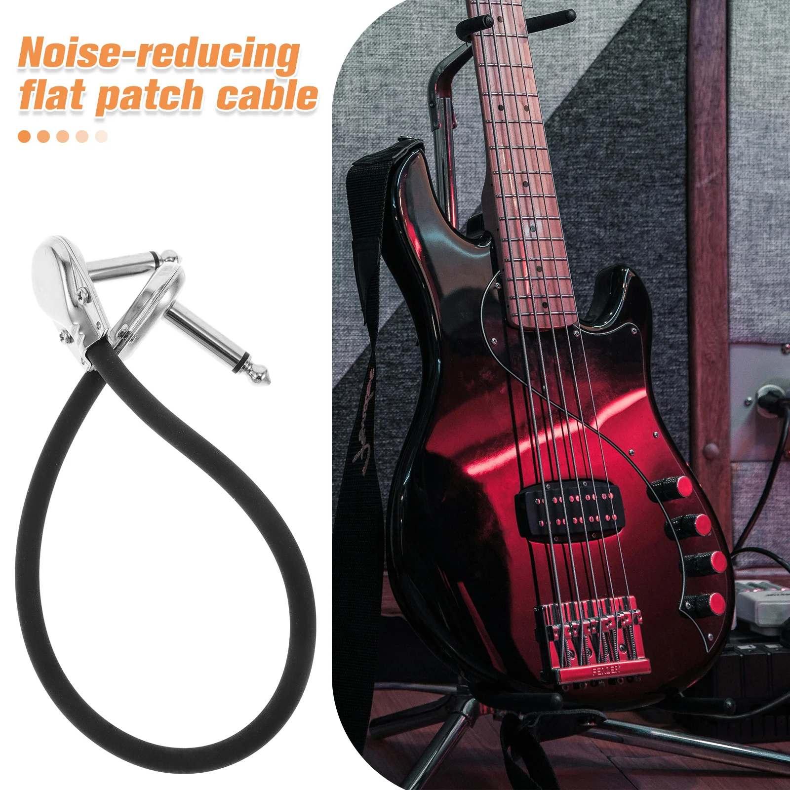 الغيتار الكهربائي كابل التصحيح 6.5 مللي متر شقة رئيس الزاوية اليمنى كابلات الغيتار القصيرة لتأثيرات دواسة باس أداة الأسلاك النحاسية