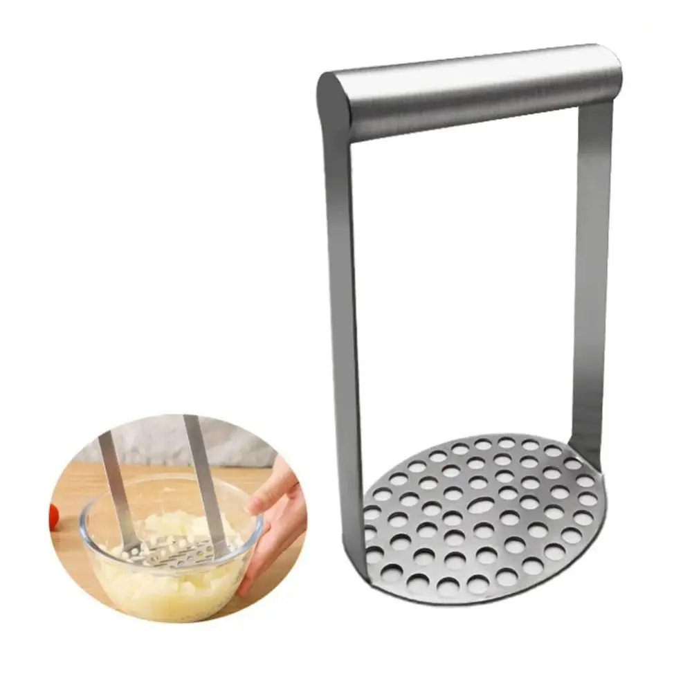 Stainless Steel Potato Masher Manual Horizontal Handle Avocado Crusher Ergonomic Handle Multifunctional