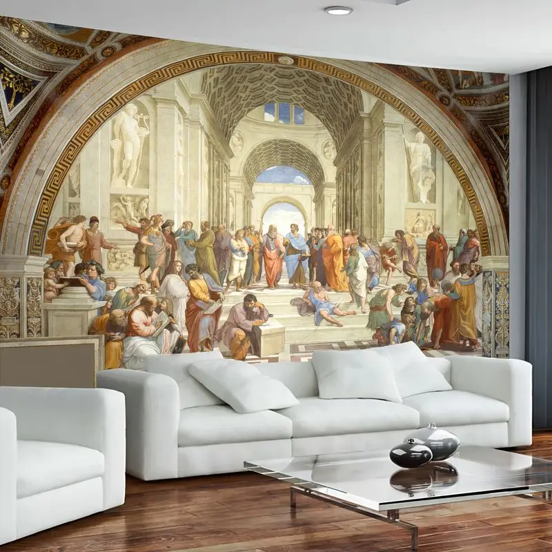 VIKAMA Raphael Athens Academy European Classical Tapestry, Elegant Wall Art for Bedroom Living Room Dorm Decor