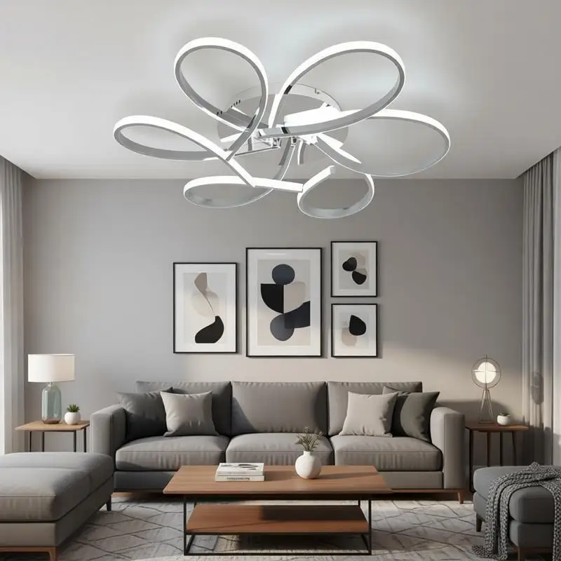 Modern LED Chandelier for bedroom electroplated gold and chrome living rooom kitchen Decorative ceiling lamp  indoor lighting