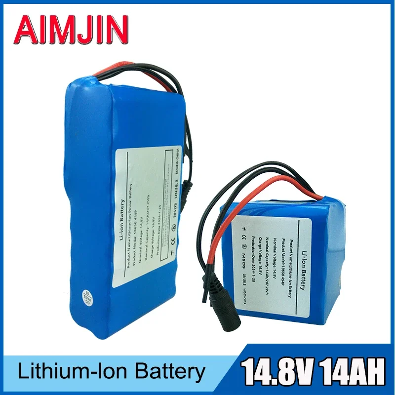 

4S4P 14.8V 14Ah Lithium Battery Pack 18650 LED Night Fishing Light Heater Miner's Light Amplifier Battery BMS + Charger