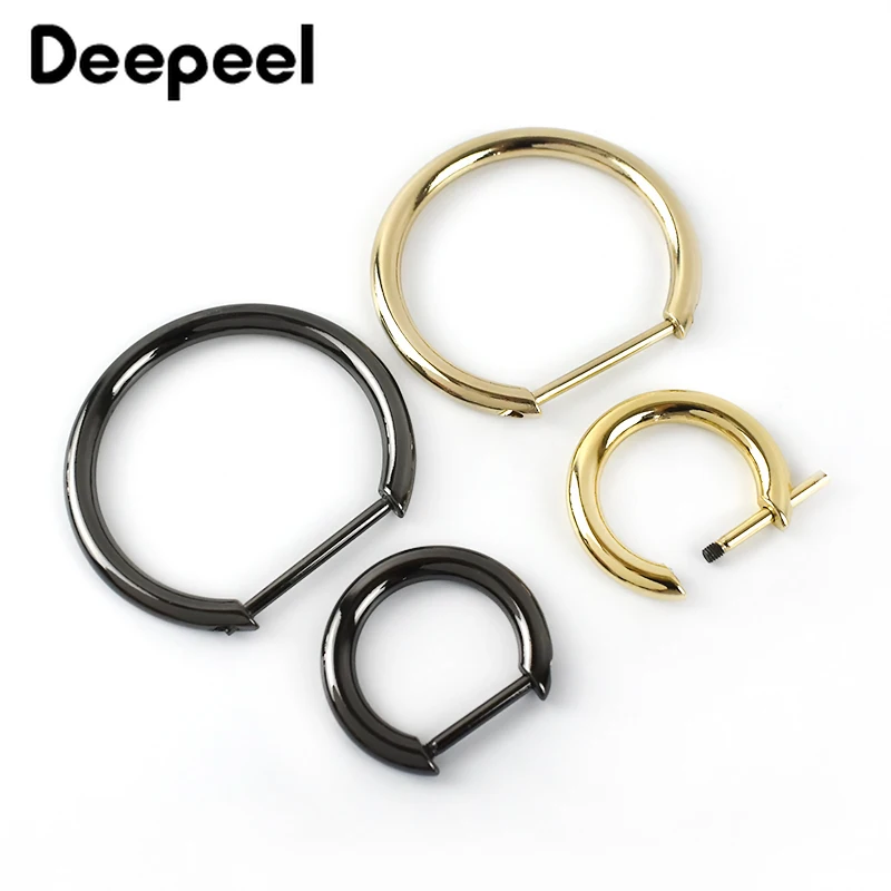 5Pcs Deepeel 20/30mm Metal D Ring Buckles Removable Screw Bag Chain Hang Clasp DIY Luggage Hardware Decoration Accessories F1-21